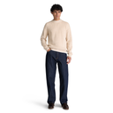 Cotton Blend Raglan Sleeve Crewneck Sweater