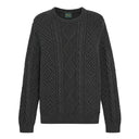 Phillips Brook Cable Cotton Blend Crew Neck Sweater