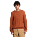 Phillips Brook Cable Cotton Blend Crew Neck Sweater