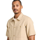 Cotton Linen Ss Utility Overshirt