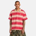 Short-Sleeved Striped Rugby Polo
