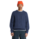 Phillips Brook Cable Cotton Blend Crew Neck Sweater
